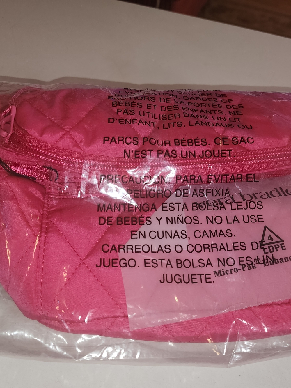 Vera Bradley Quilted Hot Pink Crossbody Bag